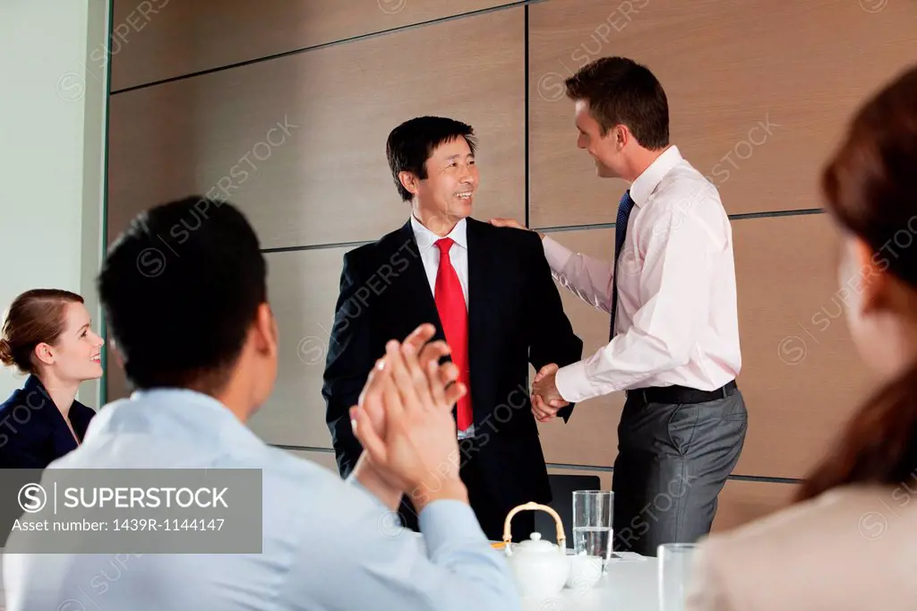 Multi racial business meeting