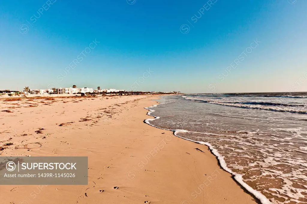 Beach on island of Djerba, Tunisia