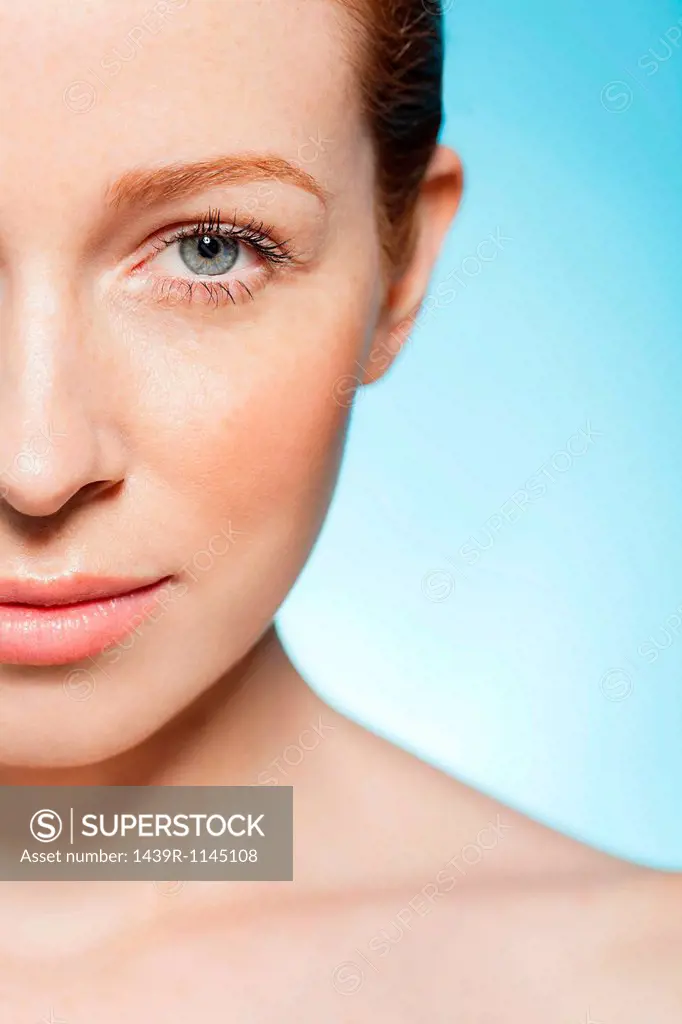 Close up of woman with blank expression