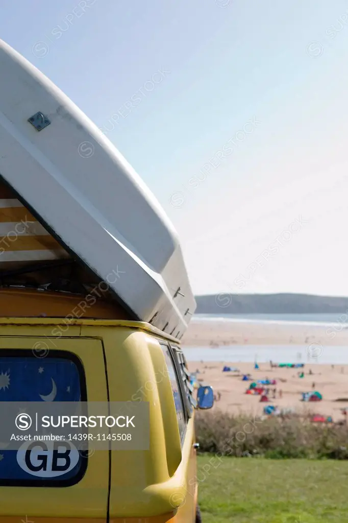 Camper van at the coast