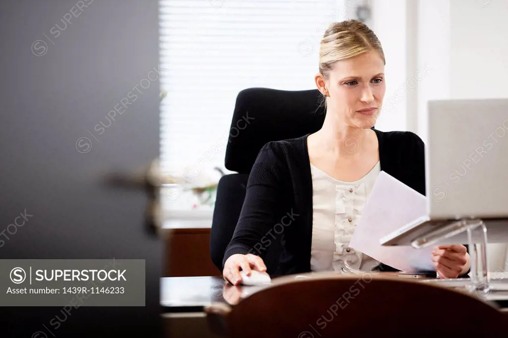 Businesswoman working in office