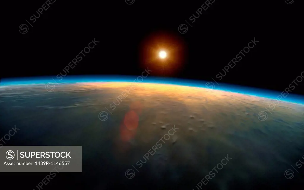 Sunrise over planet earth