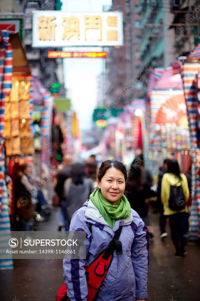 Portrait of woman in hong kong, china