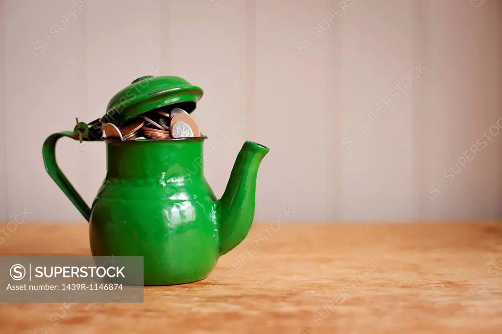 Money in a teapot