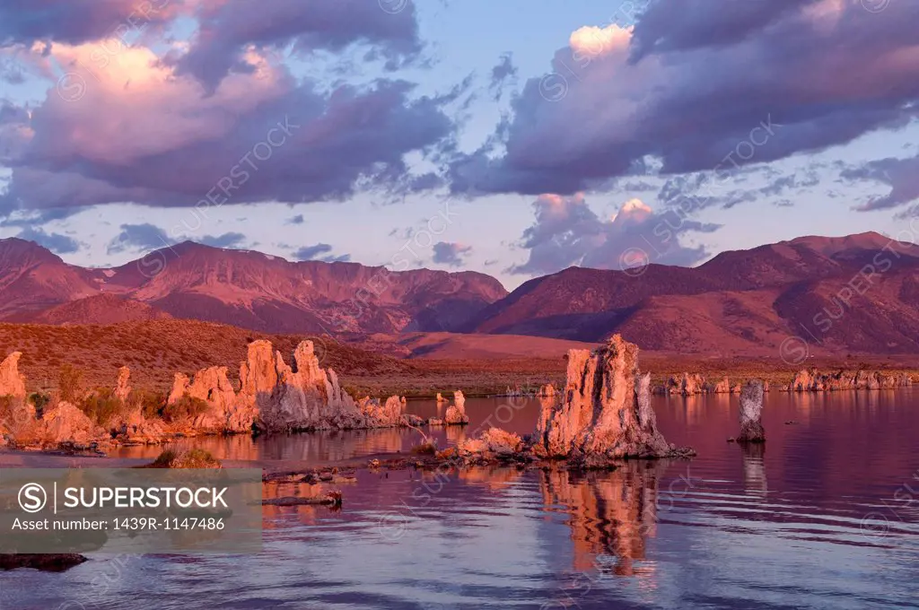 Tufa rock formation, mono lake, california, usa