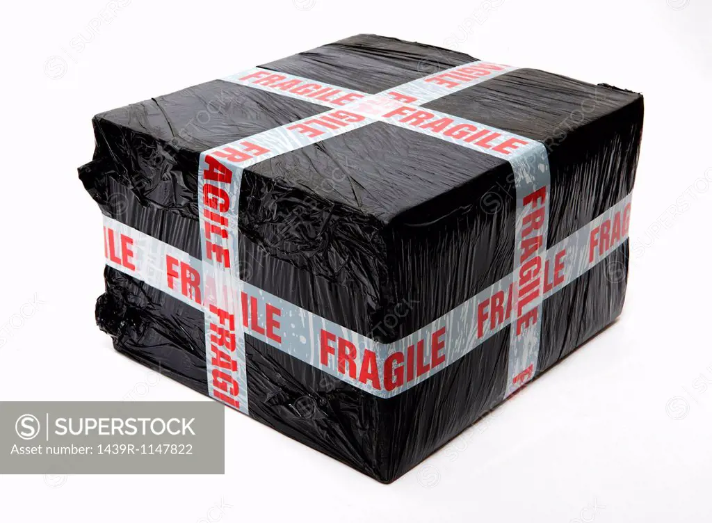 Fragile wrapped package