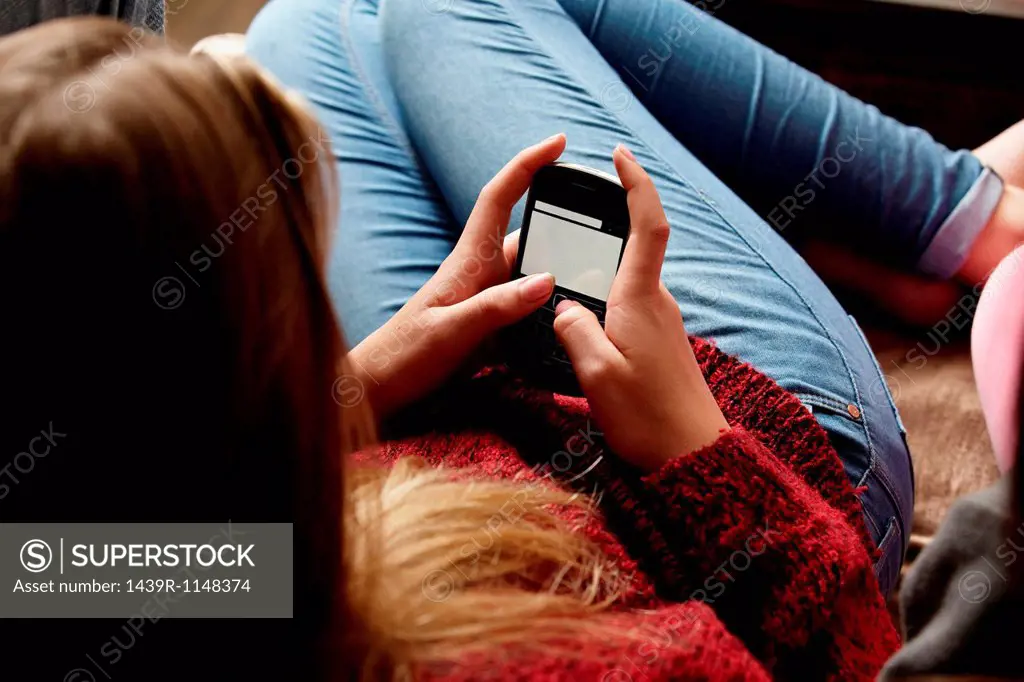 Girl using smartphone