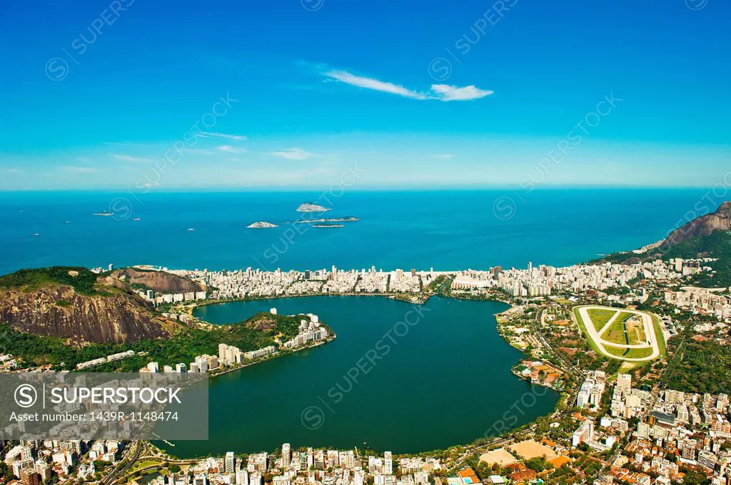 Aerial view of Lagoa Rodrigo de Freitas, Rio de Janeiro, Brazil