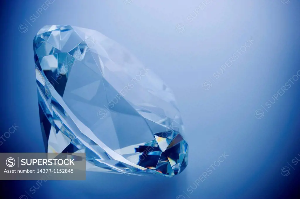 Close up of cut diamond