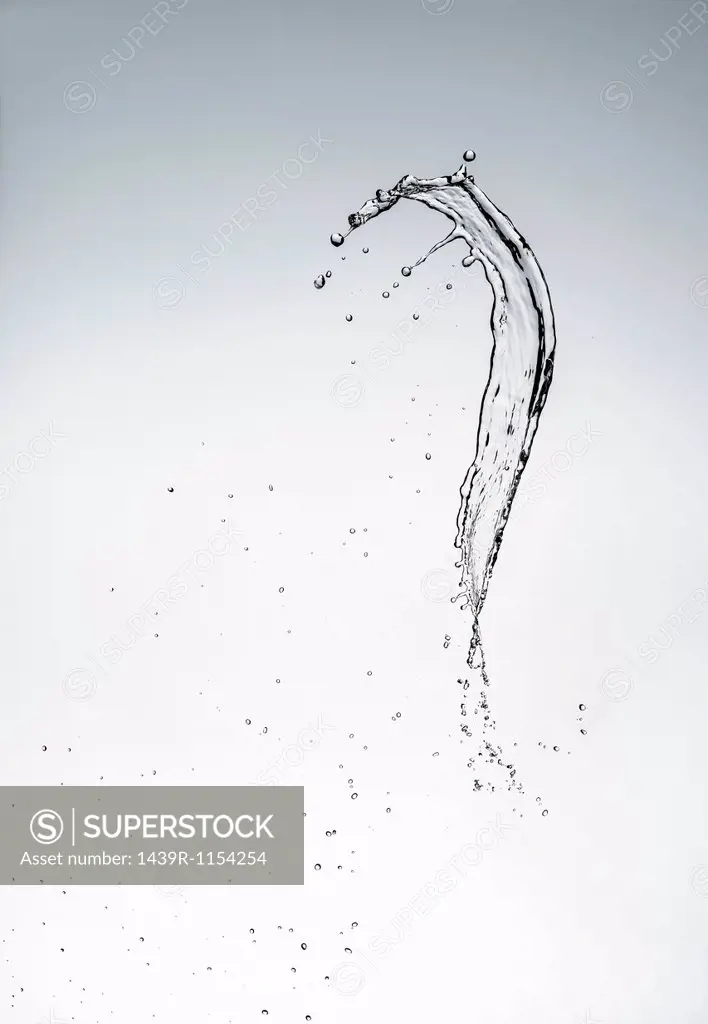 Water splashing in air