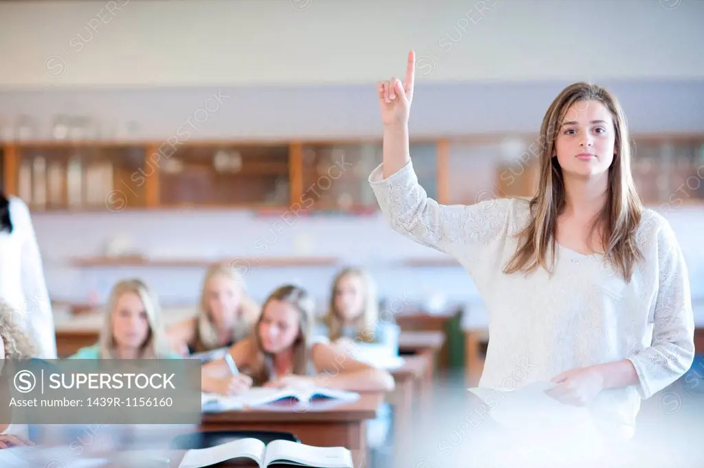 Student standing up to give answer