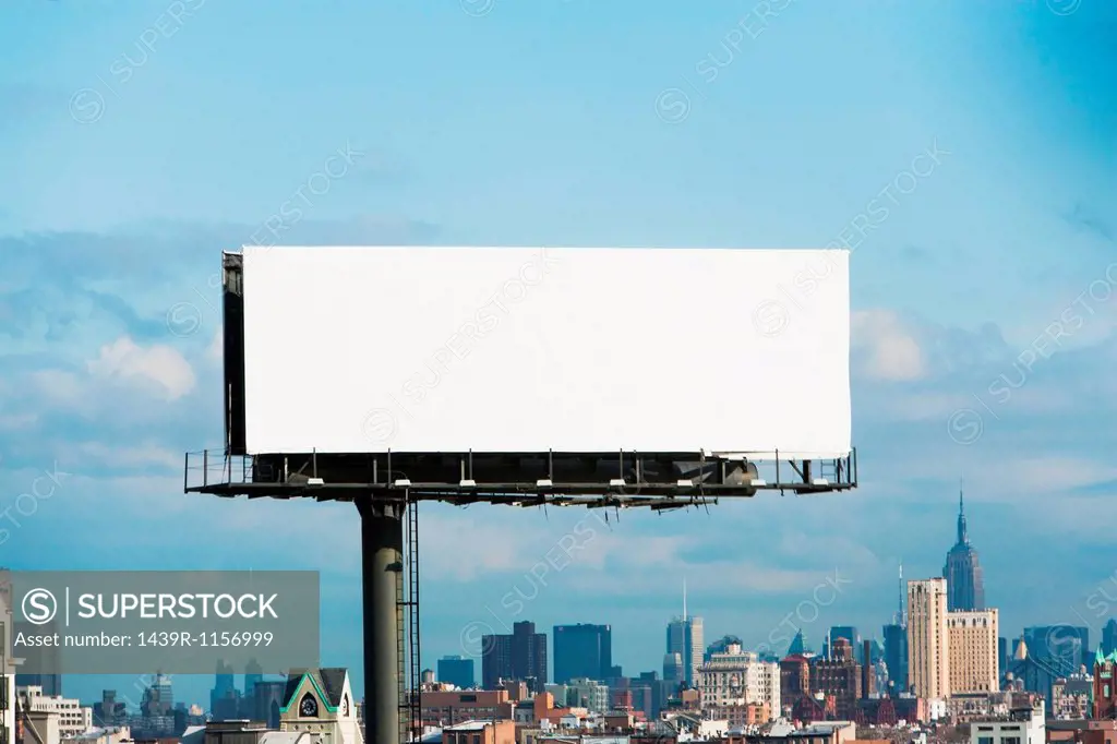 Blank billboard, New York City, USA