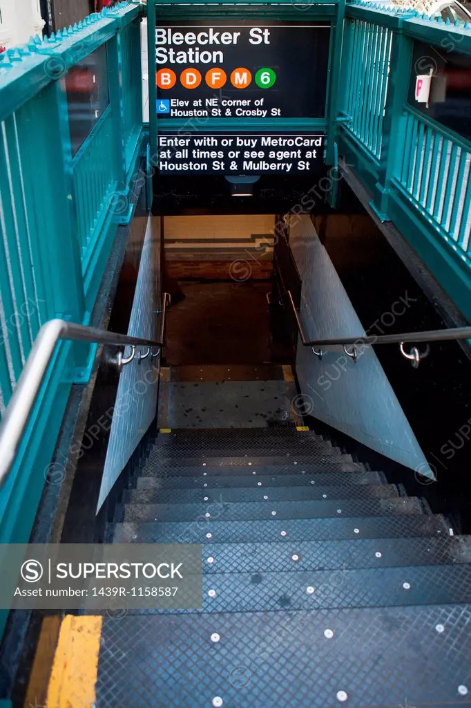Bleecker Street subway station, New York City, USA