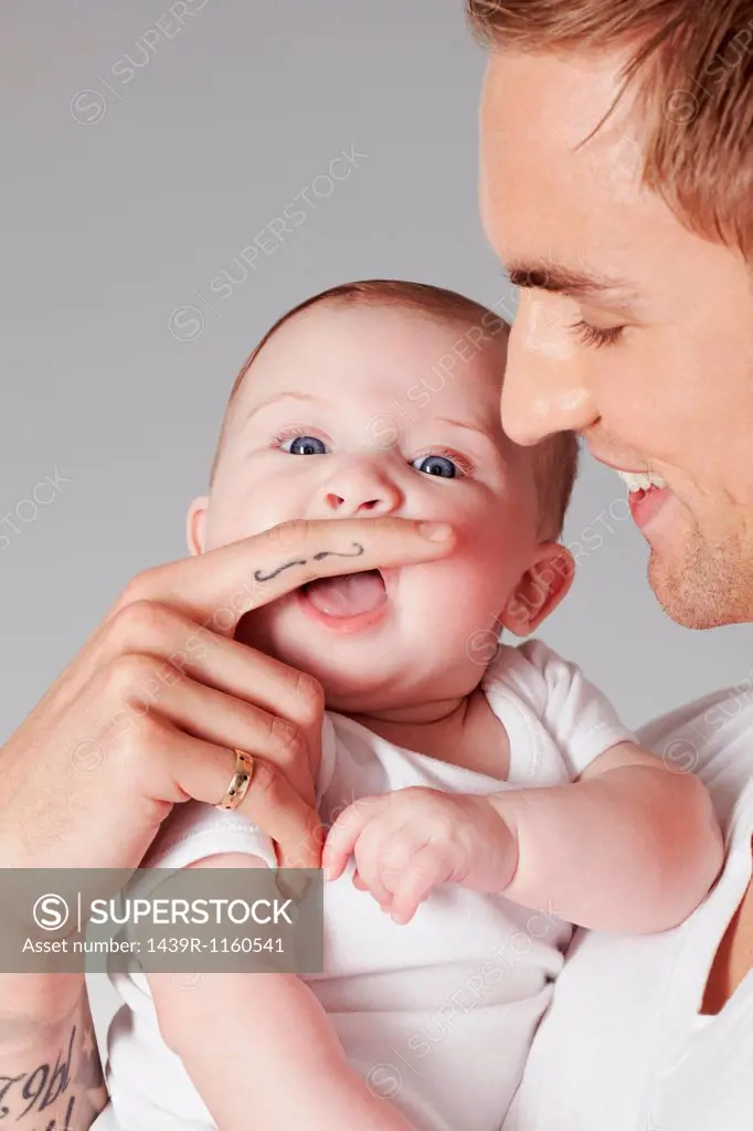 Father with baby daughter