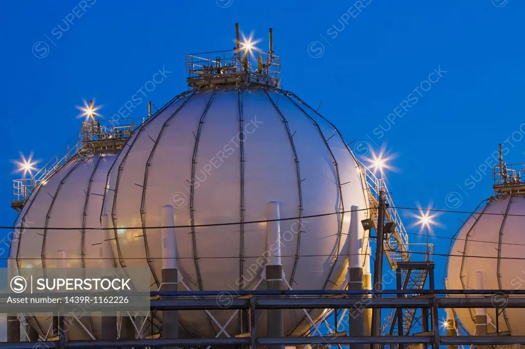 Refinery storage tanks, Montreal, Quebec, Canada