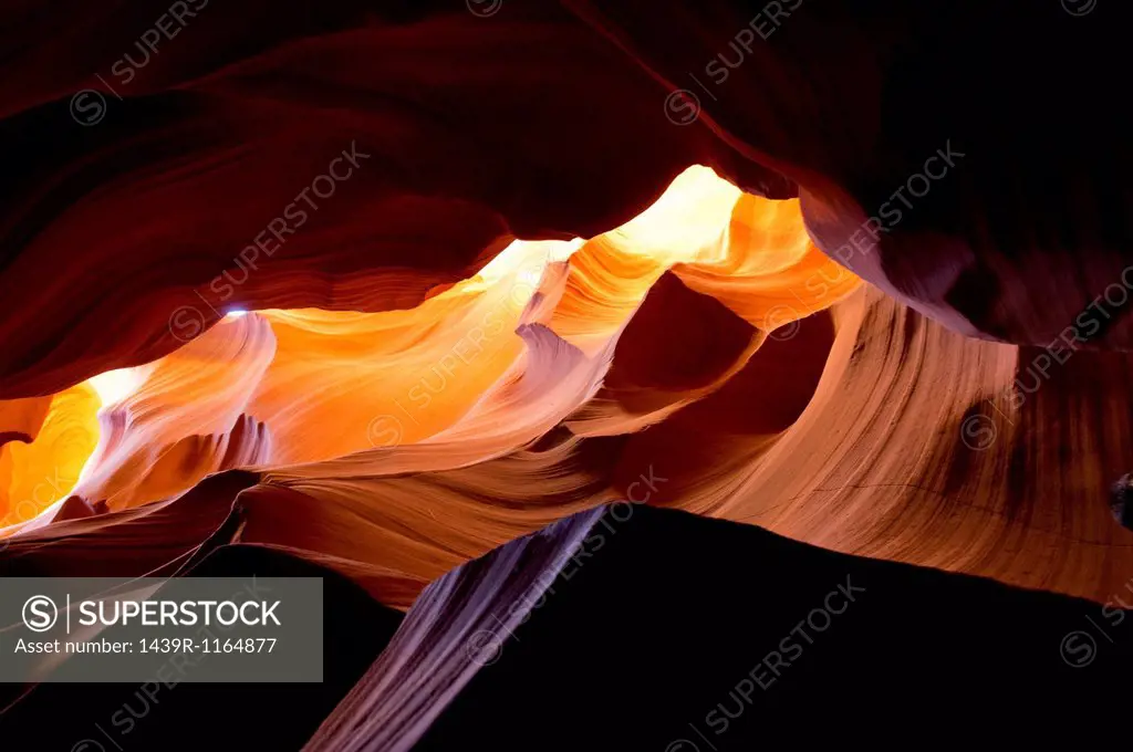 Eroded cave rock formation, Antelope Canyon, Page Arizona, USA
