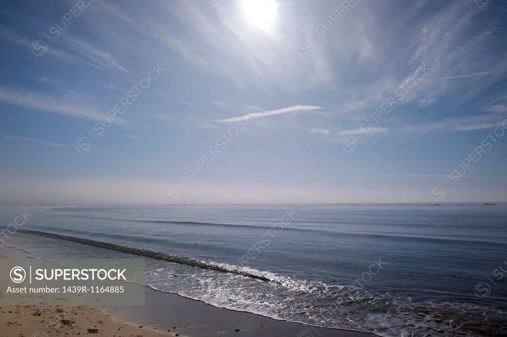 View of sea and sky, Poole, Dorset, UK