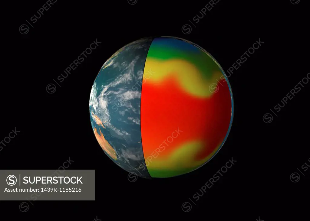 Planet affected by global warming