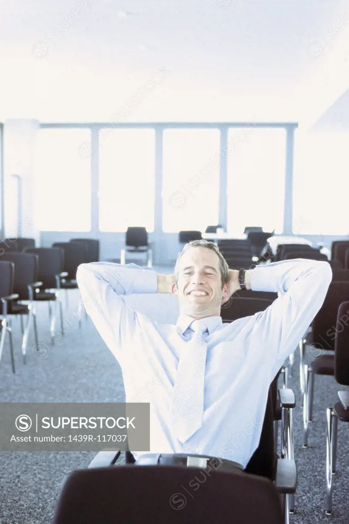 Businessman in conference hall