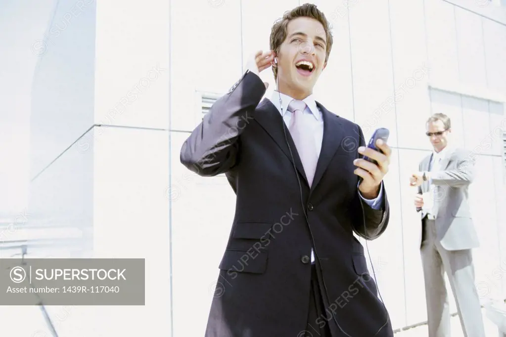 Businessman with cellphone 