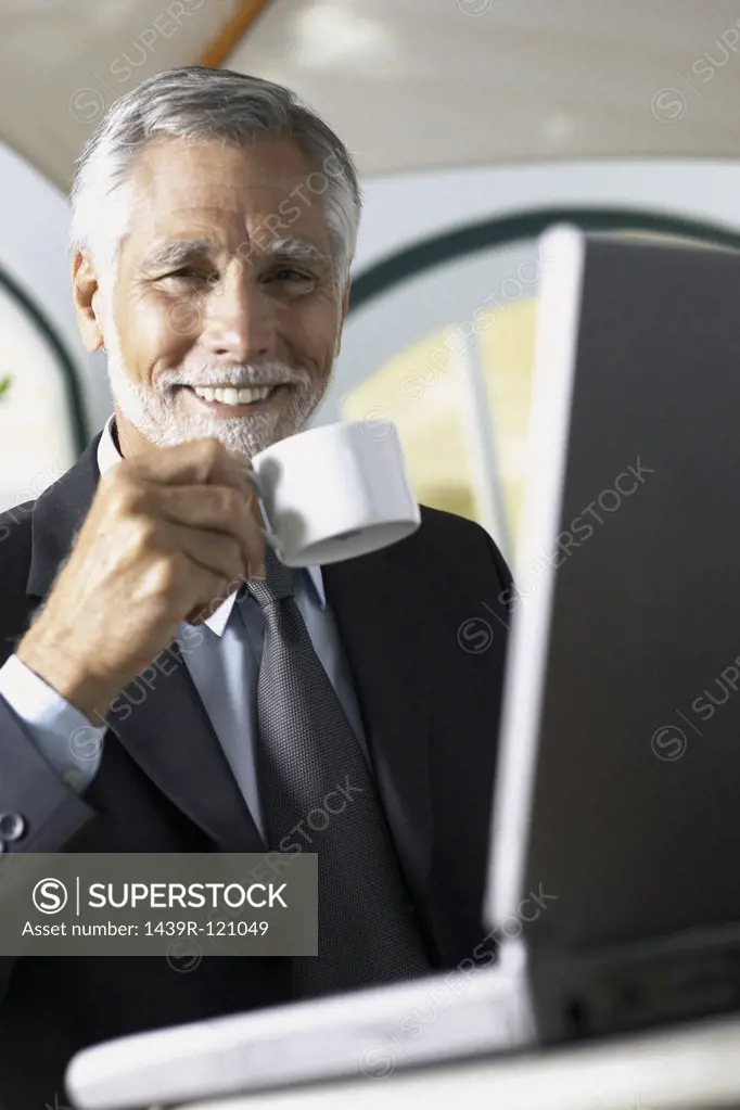 Businessman with computer