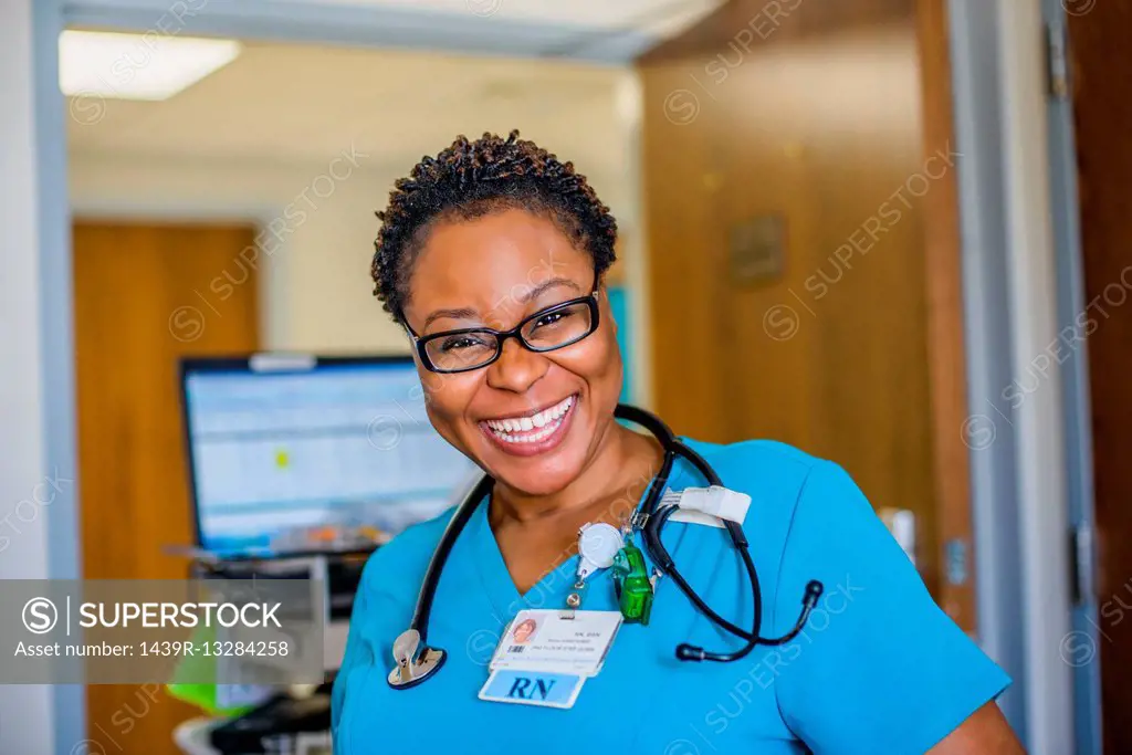 Nurse working in hospital