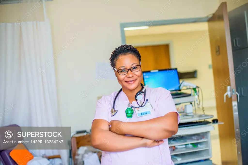 Nurse working in hospital