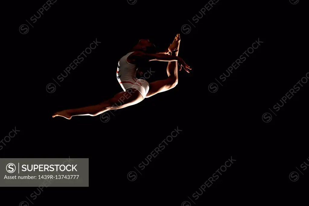 gymnast jumping
