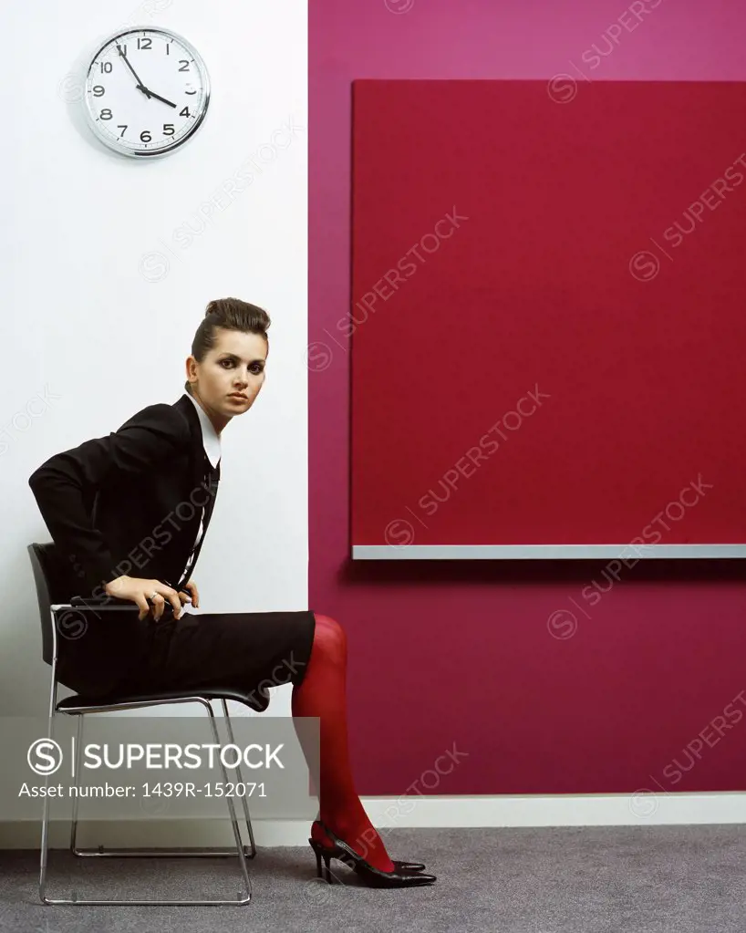 Businesswoman waiting for an interview