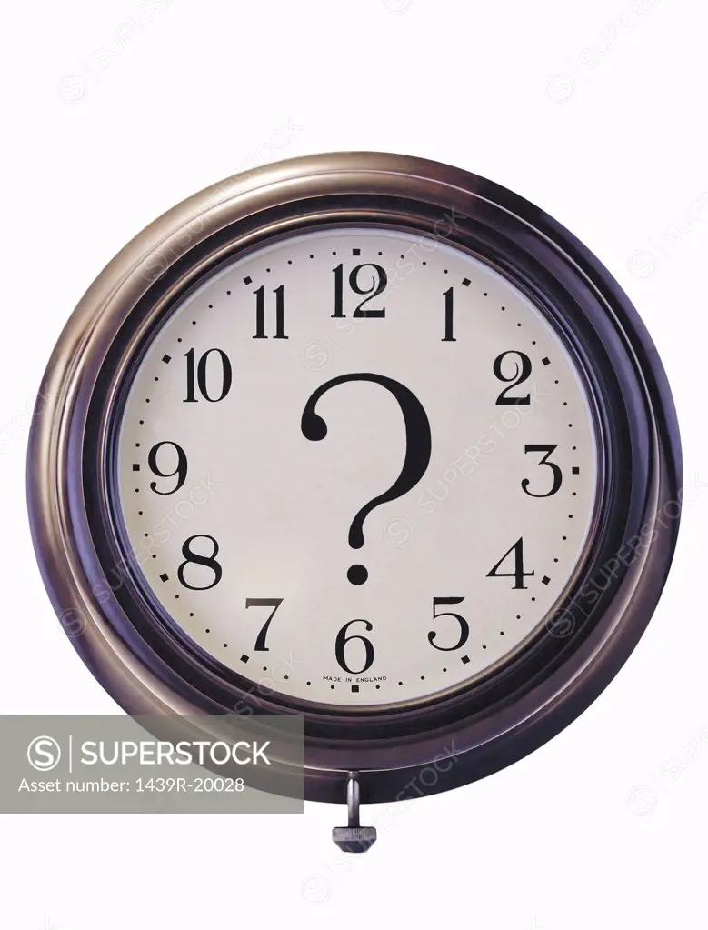 Clock and question mark