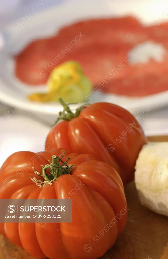 Tomatoes by plate