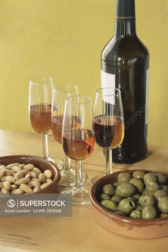 Sherry almonds and olives