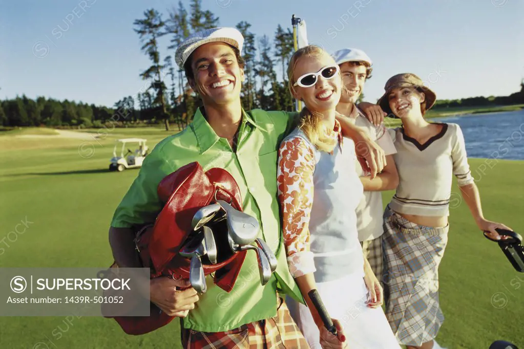 Friends at the golf course