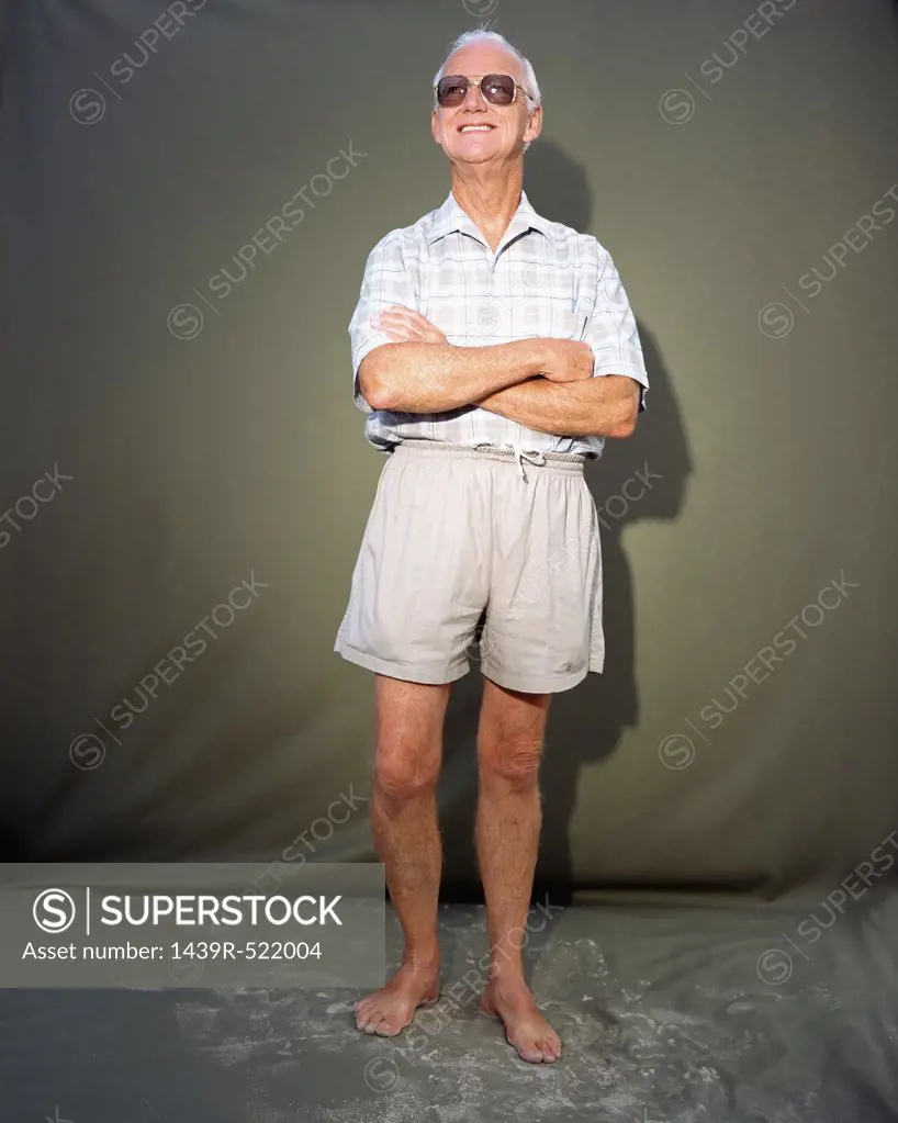 A mature man in summer gear