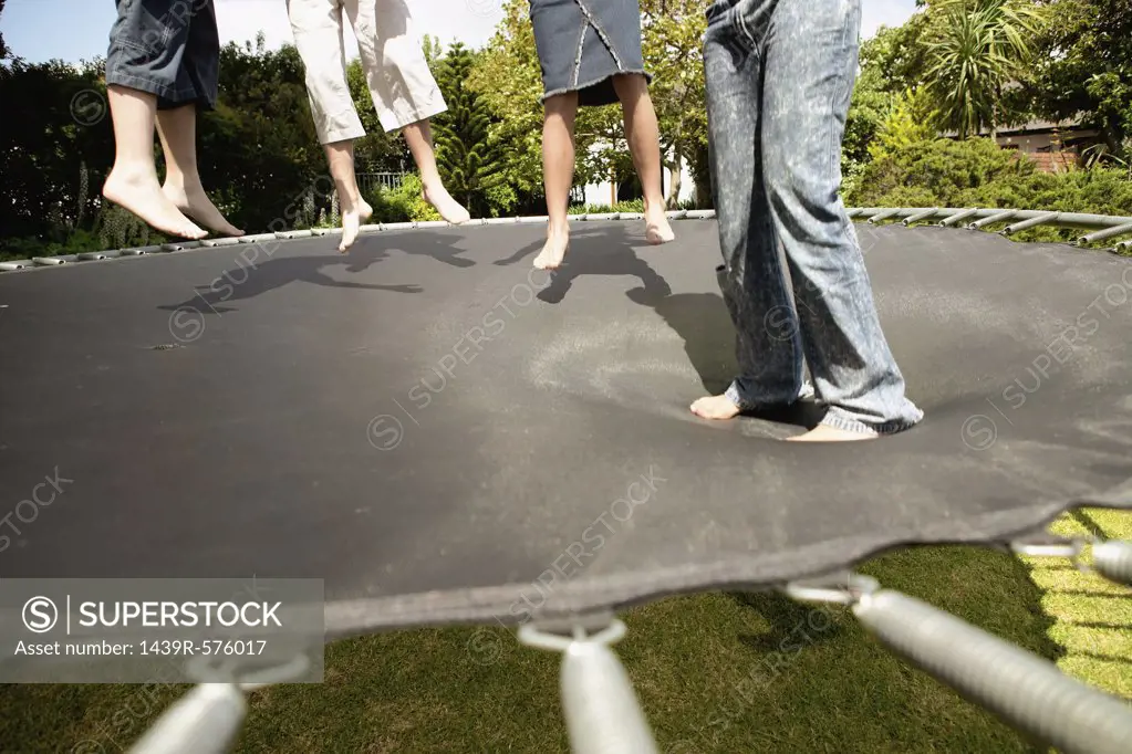 Children on trampoline