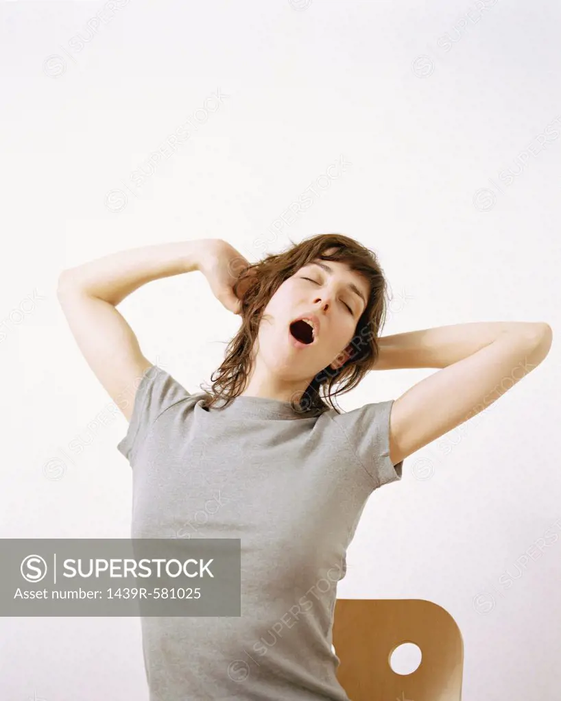 Yawning woman