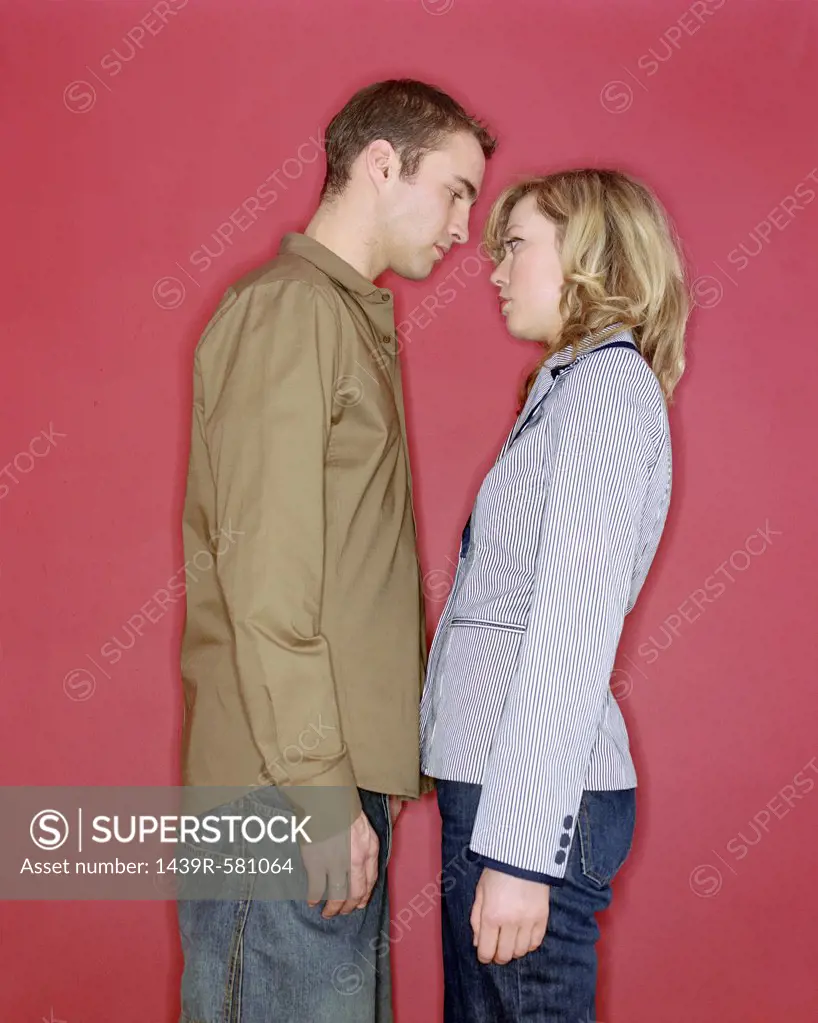 Couple standing face to face