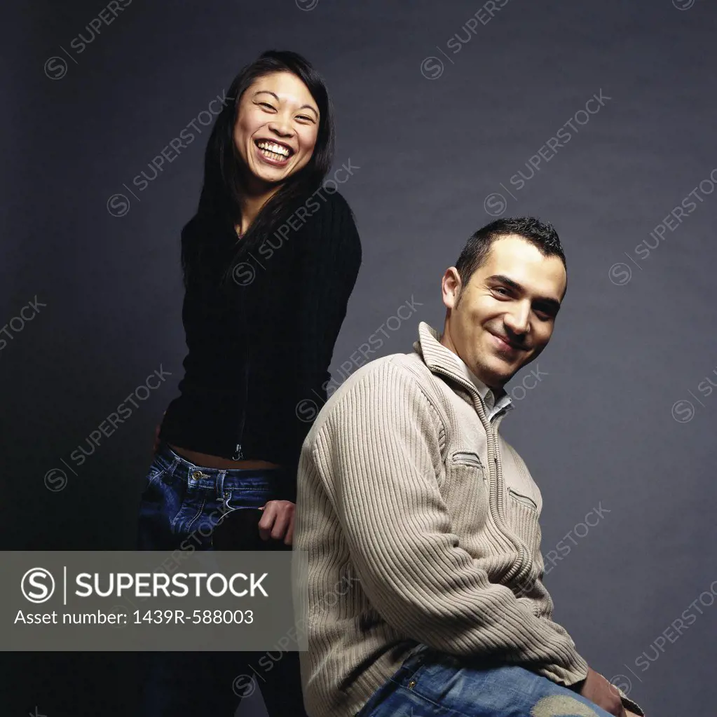 Portrait of mixed race couple
