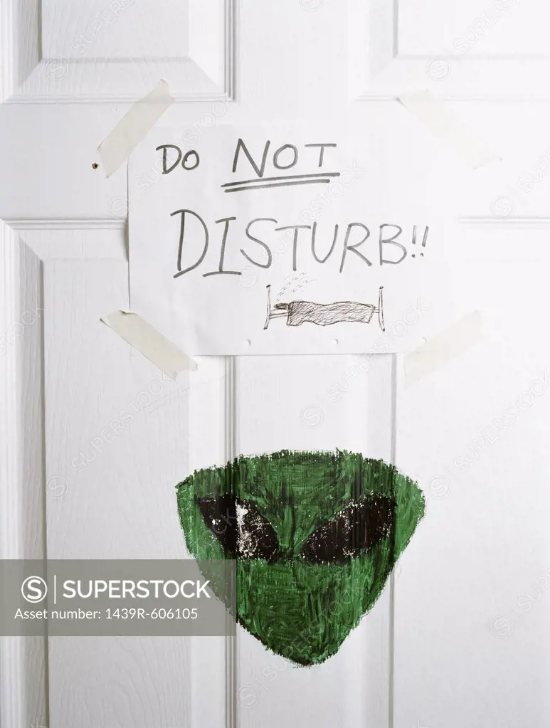 Do not disturb written on door
