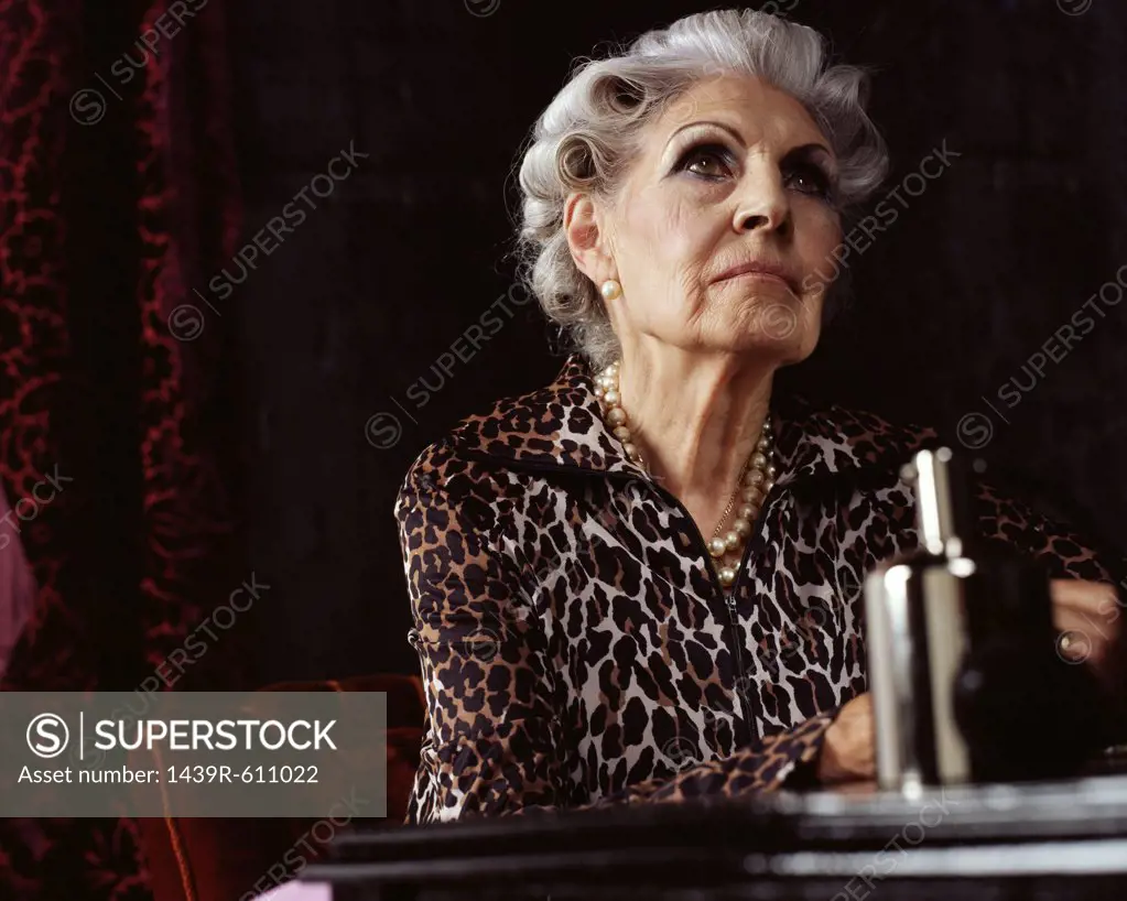 Senior woman looking thoughtful