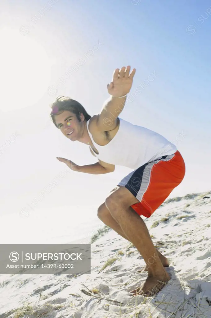 Surfer on beach