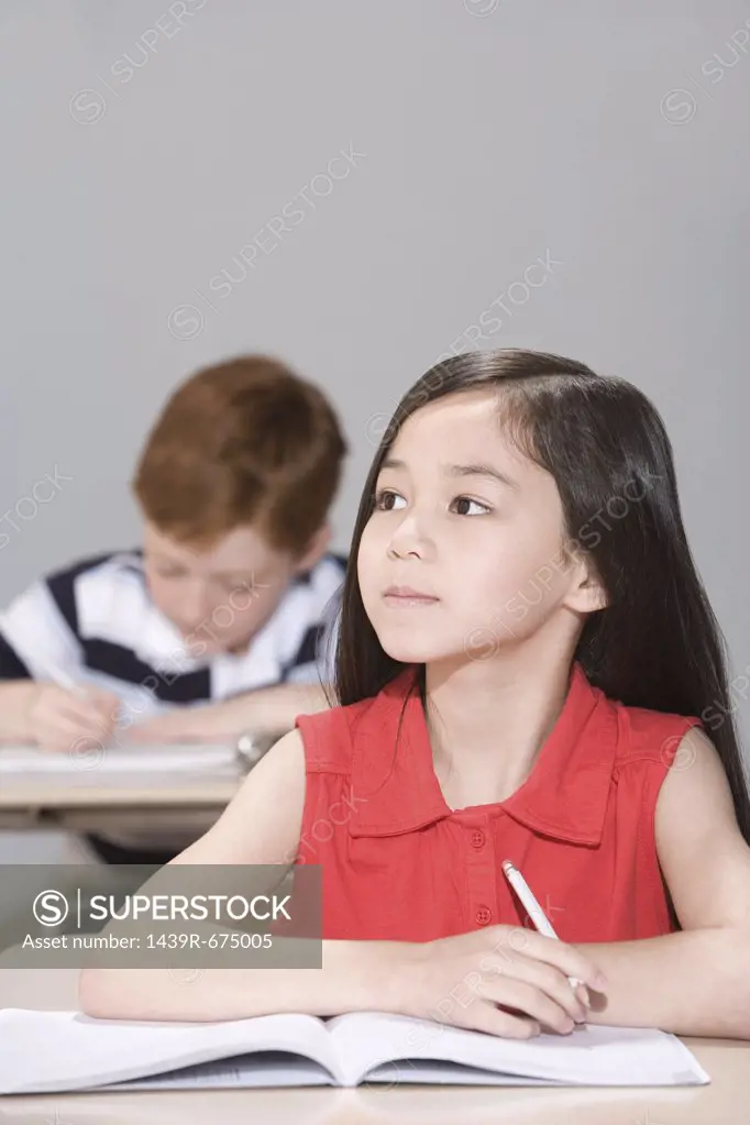 Girl in class