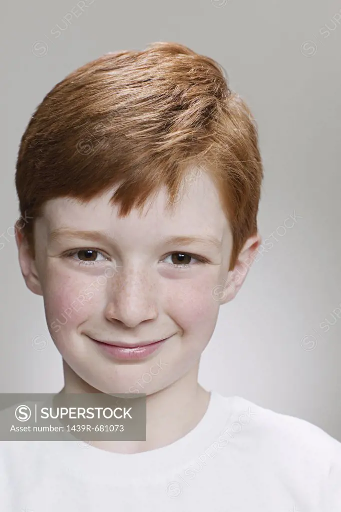 Portrait of a red-headed boy