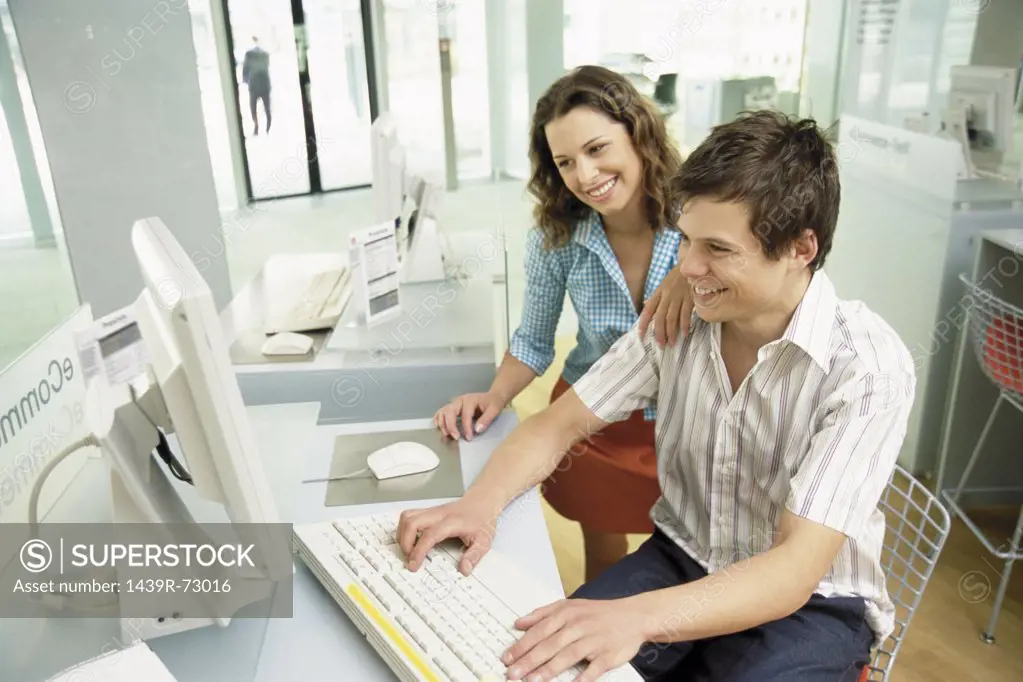 Couple at computer