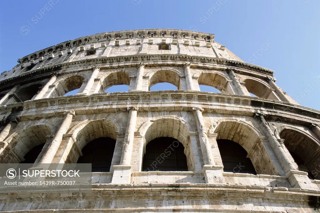 Shot of the Coliseum from below