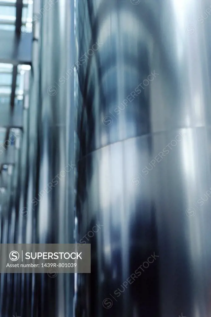 Compressed view of steel pillars