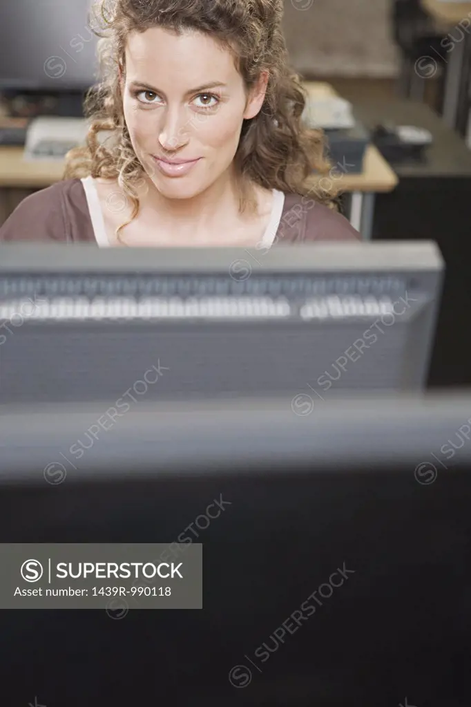 Woman sitting at desk