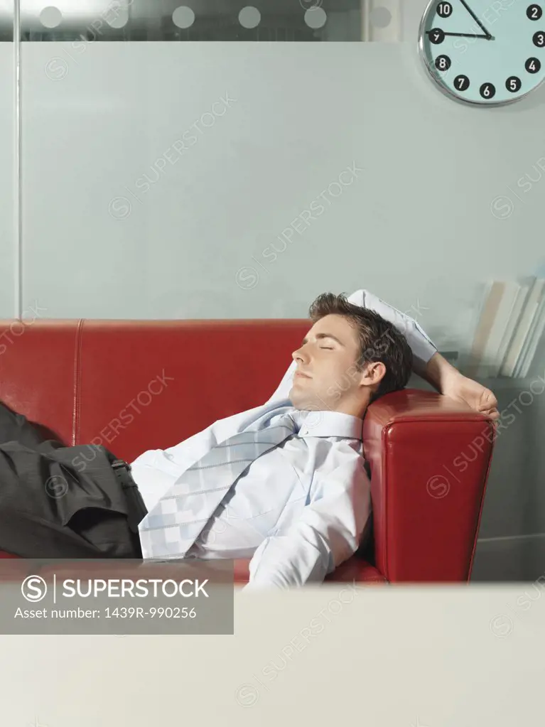 Office worker sleeping