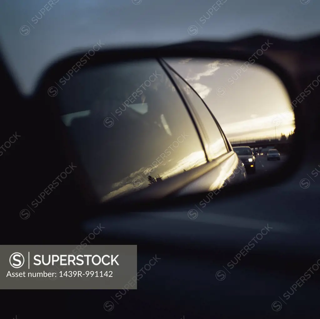 View in a wing mirror