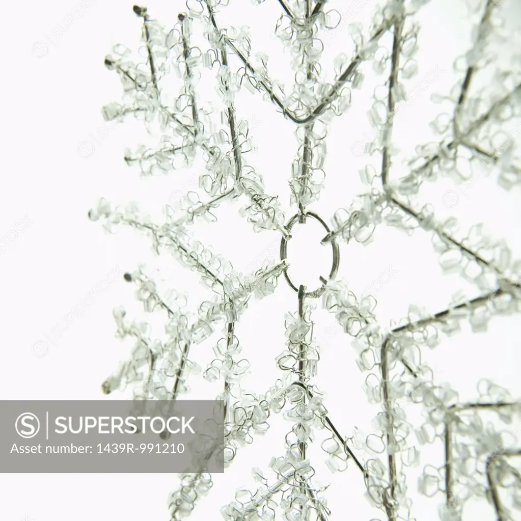 Silver snowflake decoration